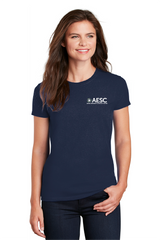 AESC Women’s Ultra Cotton 100% US Cotton T-Shirt Navy