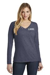 AESC Women’s District – Long Sleeve shirt Heathered Navy
