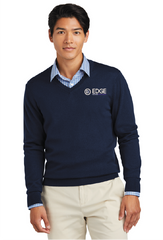 Brooks Brothers Washable Merino V-Neck Sweater Navy