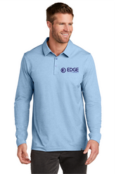 Edge Mens Oceanside Heather Long Sleeve Polo