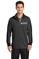 Edge Mens Dri-FIT 1/2 Striped Collar Zip Cover-Up