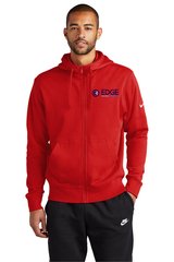 Edge Mens Club Fleece Swoosh Full-Zip Hoodie