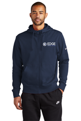 Edge Mens Club Fleece Swoosh Full-Zip Hoodie