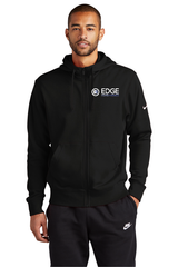 Edge Mens Club Fleece Swoosh Full-Zip Hoodie