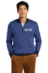 Edge Mens Washable Merino Birdseye 1/4 Zip Sweater