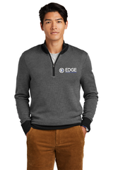 Edge Mens Washable Merino Birdseye 1/4 Zip Sweater