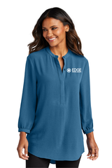 Edge Ladies 3/4 Sleeve Textured Crepe Tunic