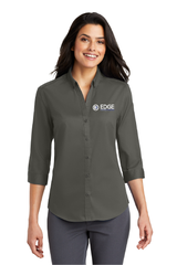 Edge Ladies 3/4 Sleeve SuperPro Twill Shirt