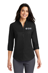 Edge Ladies 3/4 Sleeve SuperPro Twill Shirt