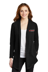 Powers Women’s Port Authority Interlock Cardigan Deep Black