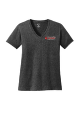 Powers Women’s Port & Company Cotton V-Neck Tee Dark Heather Grey