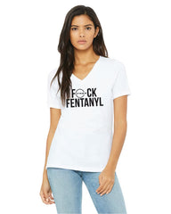 Womens Relaxed Jersey V Neck F Fentanyl T