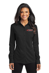 Powers Women’s Port Authority Dimension Knit Long Sleeve Dress Shirt Black
