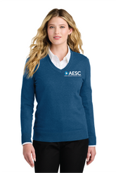 AESC Women’s Port Authority Easy Care V-Neck Sweater