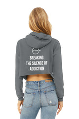 Womens Crop Fleece Hoodie F Fentanyl