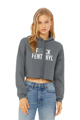 Womens Crop Fleece Hoodie F Fentanyl