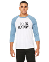 Mens 3/4 Sleeve Baseball F Fentanyl T