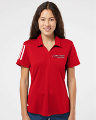 LMNHR Adidas Stripes Ladies Red Polo