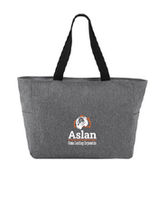 Aslan Grey Zip Tote