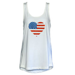 USA Glitter Heart