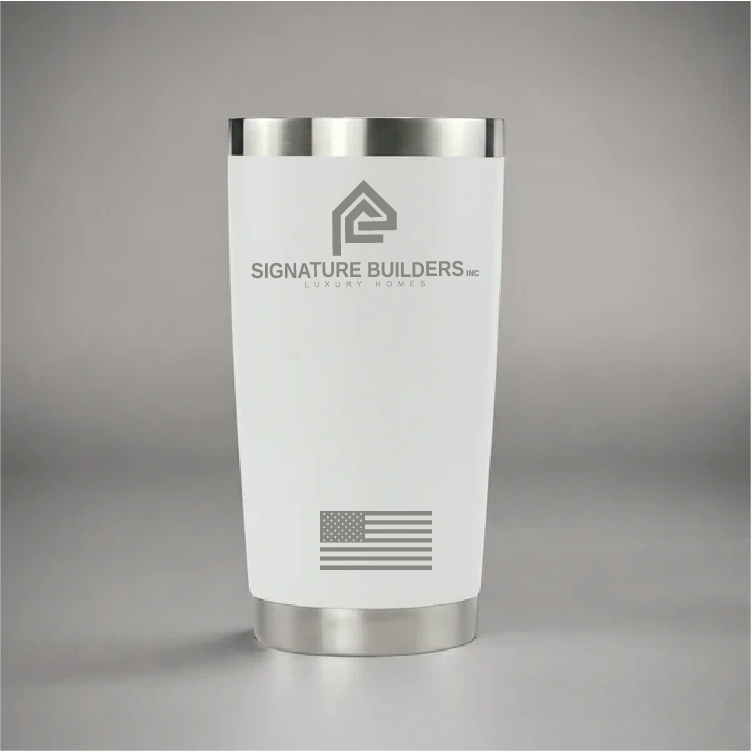 SB 20 oz white tumbler