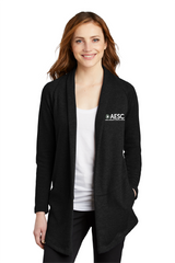 AESC Women’s Port Authority Interlock Cardigan Deep Black