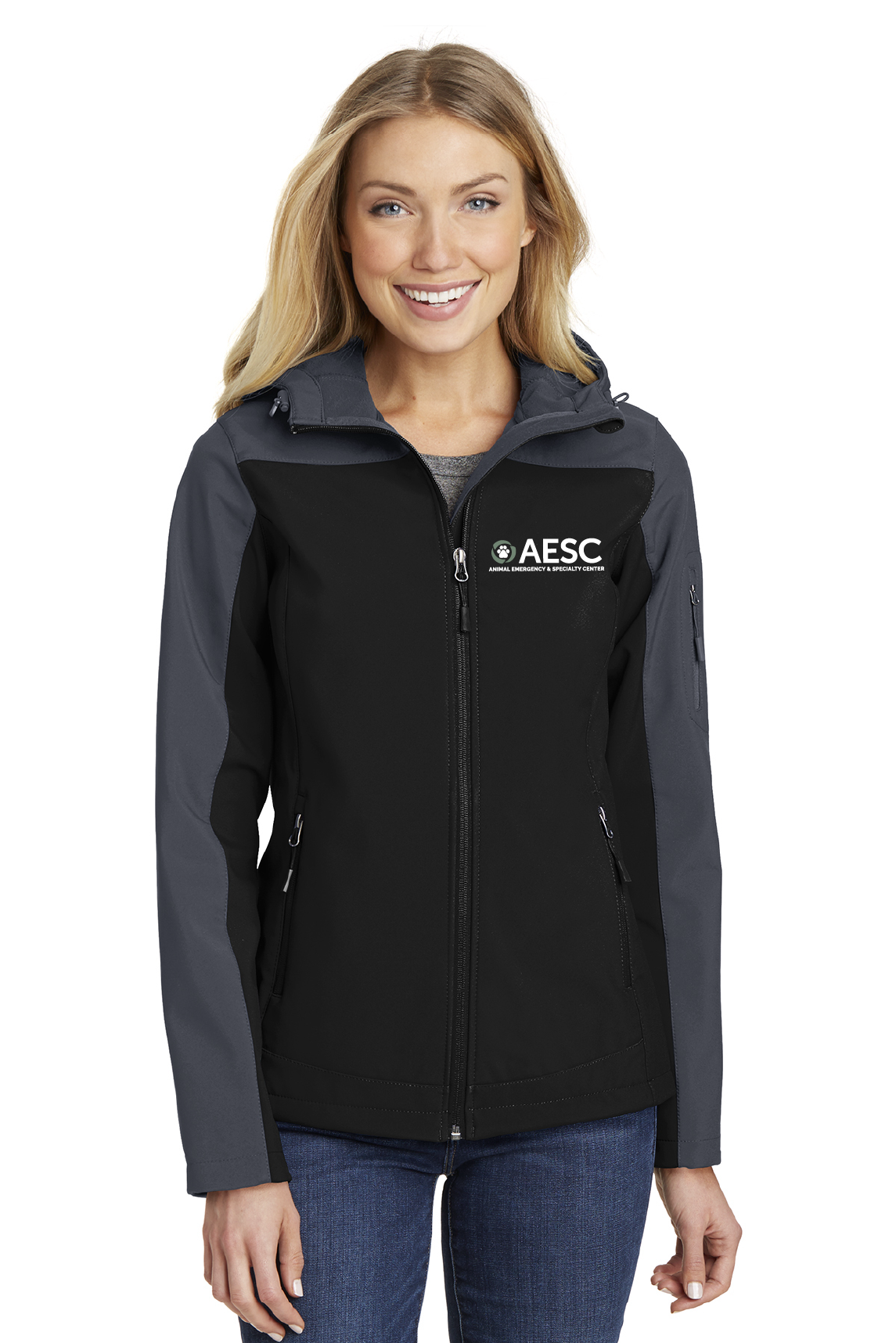 AESC Women’s Port Authority – Rain Jacket Battleship Grey