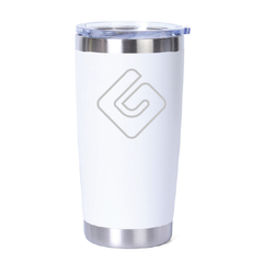 20 oz White Stainless Steel Tumbler