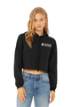 Edge Ladies Sponge Fleece Cropped Hoodie Black