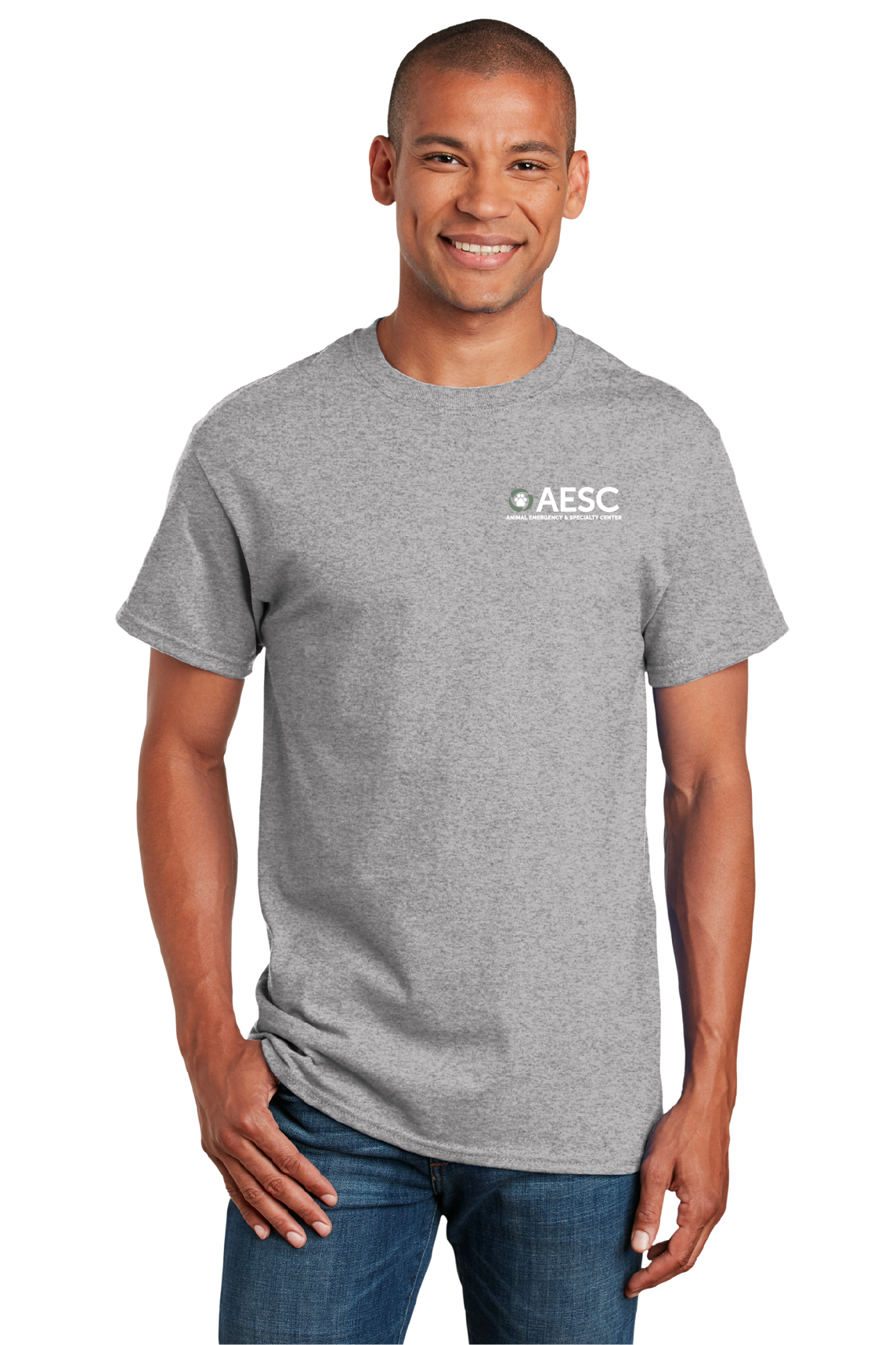 AESC Men’s Gildan – Ultra Cotton 100% Cotton T-Shirt Sports Grey