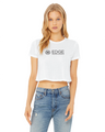 Edge Ladies White Flowy Crop Top T