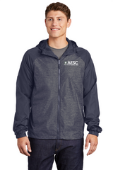 AESC Men’s Sport-Tek – Hooded Wind Jacket True Navy Heather / Navy