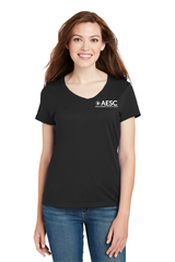 AESC Women’s Hanes Perfect-T V Neck Black