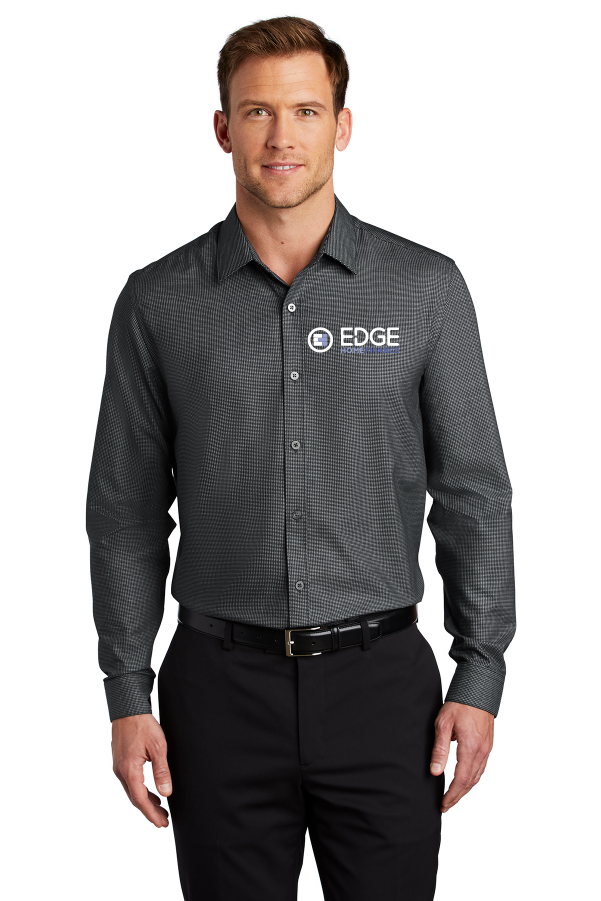 Edge Mens Pincheck Easy Care Shirt