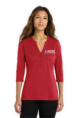 AESC Women’s Port Authority UV Choice Pique Henley
