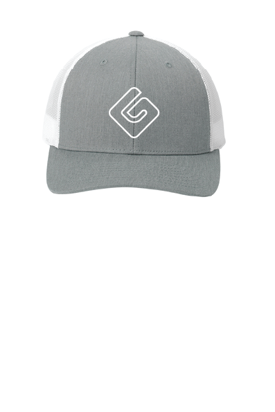 Graphite/White OG Outline White Trucker Cap