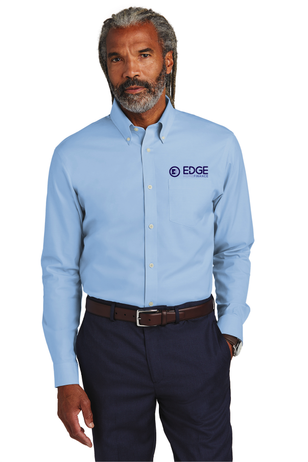Edge Mens Wrinkle-Free Stretch Pinpoint Shirt