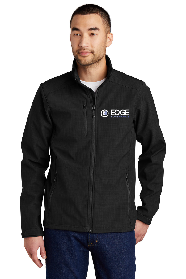 Edge Mens Shaded Crosshatch Soft Shell Jacket