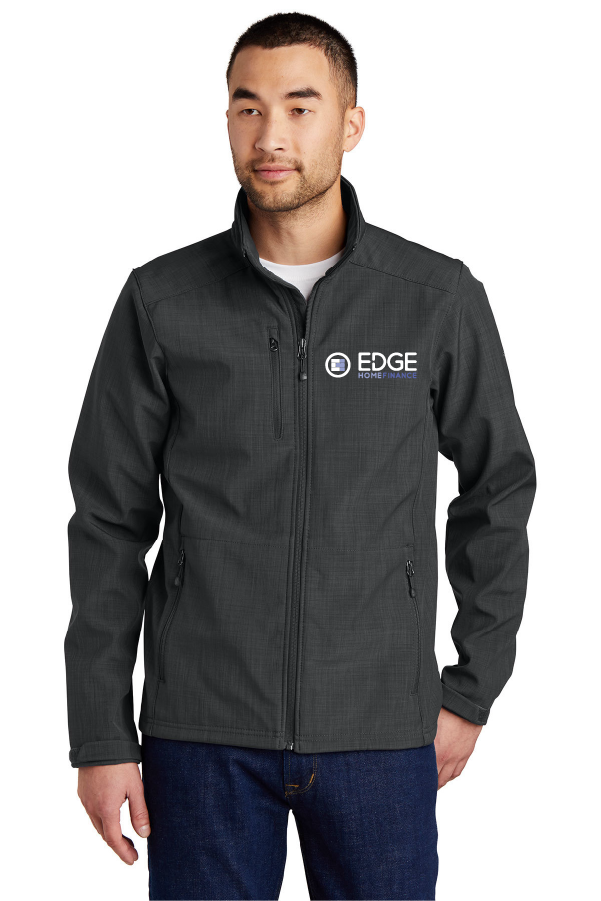 Edge Mens Shaded Crosshatch Soft Shell Jacket