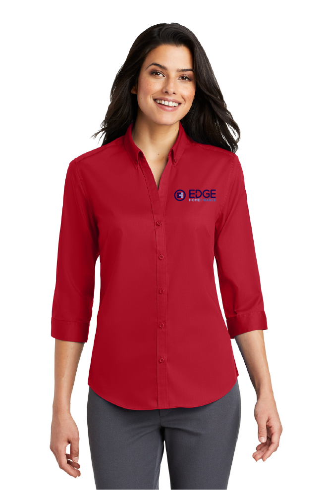 Edge Ladies 3/4 Sleeve SuperPro Twill Shirt