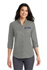 Edge Ladies 3/4 Sleeve SuperPro Twill Shirt