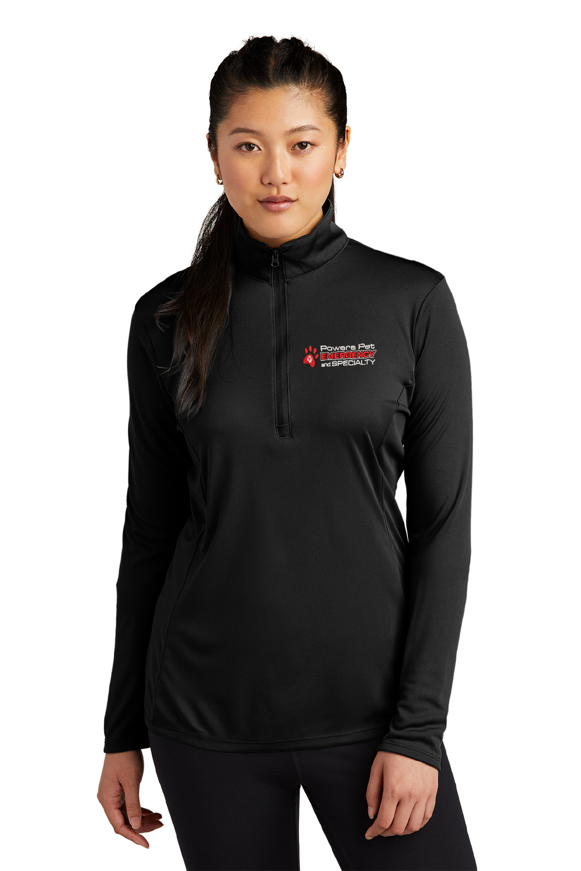 Powers Women’s Sport-Tek Pullover Black