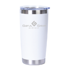 20 oz White Stainless Steel Tumbler alt Logo