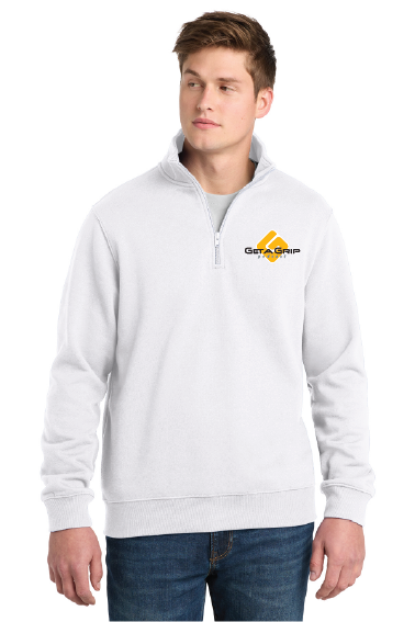 Mens 1/4 zip OG White