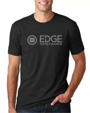 Edge Unisex Black T shirt grey print
