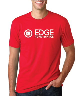 Edge Unisex Red T shirt white print