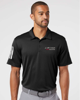 LMNHR Adidas Stripes Black Polo