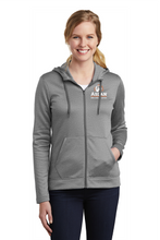 Load image into Gallery viewer, Aslan Women&#39;s Nike Therm-Fit Full Zip Fleece Hoodie Heather Grey