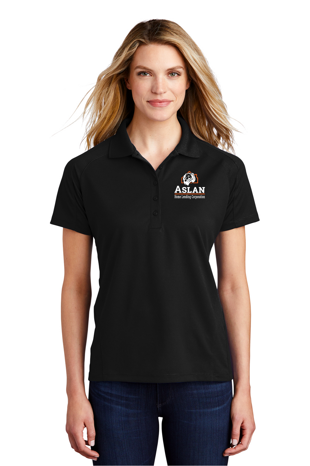 Aslan Women's Sport-Tek Dri-Mesh Pro Black